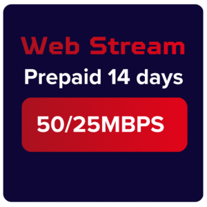 Web Stream Prepaid 14 days - 50/25Mbps