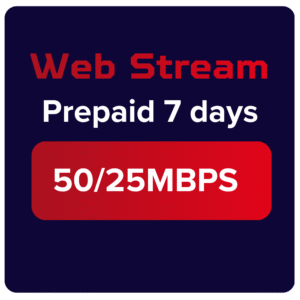 Web Stream Prepaid 7 days - 50/25Mbps